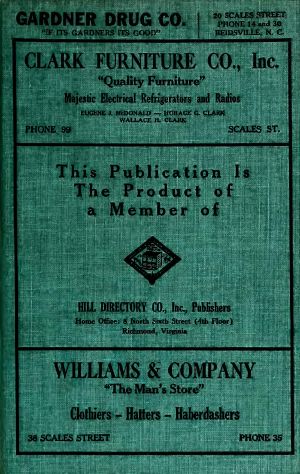 Hill's Reidsville (North Carolina) City Directory [1932]